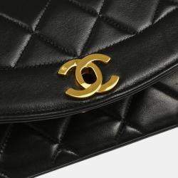 Chanel Diana Small Black Lambskin Shoulder Bag