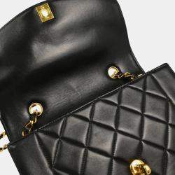 Chanel Diana Small Black Lambskin Shoulder Bag