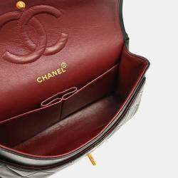 Chanel Classic Double Flap Medium Black Lambskin Shoulder Bag