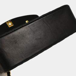 Pre Owned Chanel Diana Small Black Lambskin Shoulder Bag