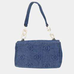 Chanel CC Blue Denim Shoulder Bag