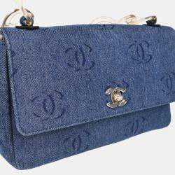 Chanel CC Blue Denim Shoulder Bag