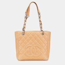 Chanel Brown Caviar Petite Shopping Tote