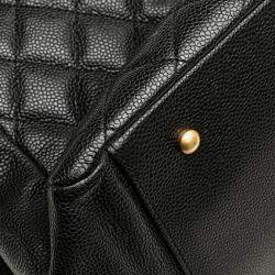 Chanel Black Grand Quilted Caviar Timeless Shopping Tote