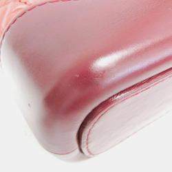 Chanel Gabriel De Chanel Small Leather Shoulder Bag Pink Wine
