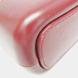 Chanel Gabriel De Chanel Small Leather Shoulder Bag Pink Wine