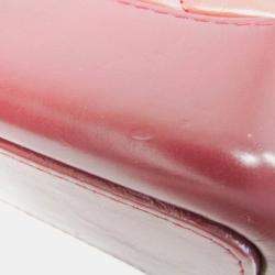 Chanel Gabriel De Chanel Small Leather Shoulder Bag Pink Wine