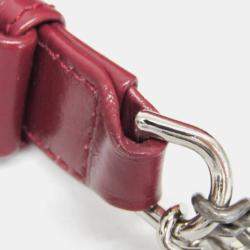 Chanel Gabriel De Chanel Small Leather Shoulder Bag Pink Wine