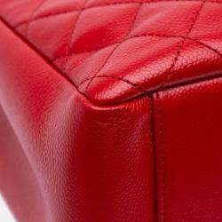 Chanel Red Caviar Grand Shopping Tote