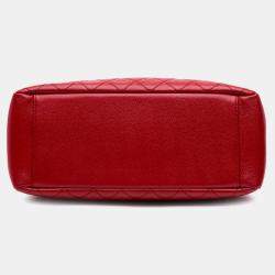 Chanel Red Caviar Grand Shopping Tote