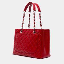 Chanel Red Caviar Grand Shopping Tote