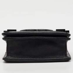 Chanel Black Patent Leather Plexiglass Striped CC Mini Boy Brick Flap Bag