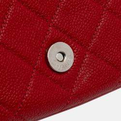 Chanel Red Mini Square Caviar Incognito Flap