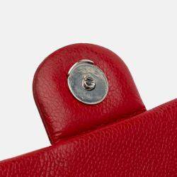 Chanel Red Mini Square Caviar Incognito Flap