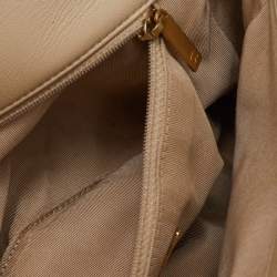 Chanel Cream Quilted Leather Small 19 Flap Bag