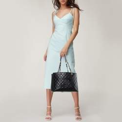 Chanel Black Quilted Caviar Leather Grand GST Shopper Tote Bag