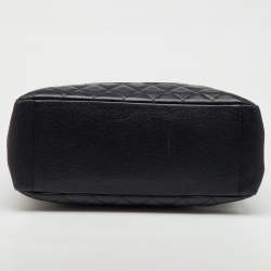 Chanel Black Quilted Caviar Leather Grand GST Shopper Tote Bag