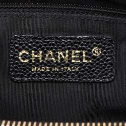 Chanel Black Quilted Caviar Leather Grand GST Shopper Tote Bag
