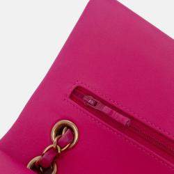 Chanel Pink Medium Classic Chevron Lambskin Double Flap