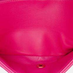 Chanel Pink Medium Classic Chevron Lambskin Double Flap