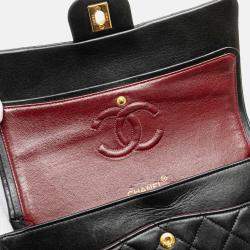 Chanel Black Medium Tall Classic Lambskin Double Flap