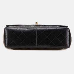 Chanel Black Medium Tall Classic Lambskin Double Flap