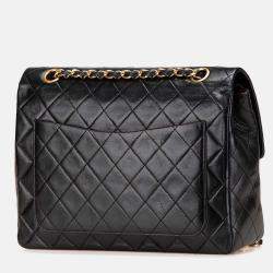 Chanel Black Medium Tall Classic Lambskin Double Flap