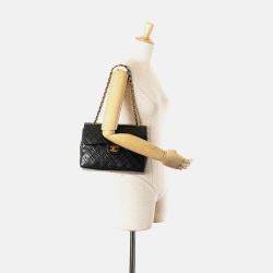 Chanel Black Medium Tall Classic Lambskin Double Flap