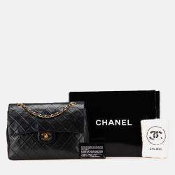 Chanel Black Medium Tall Classic Lambskin Double Flap