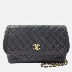 Chanel Black Medium CC Quilted Lambskin Single Flap