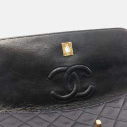 Chanel Black Medium CC Quilted Lambskin Single Flap