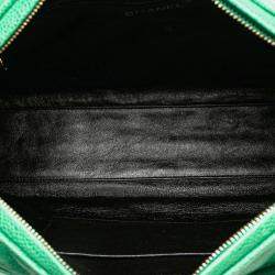 Chanel Green CC Quilted Caviar Camera Bag