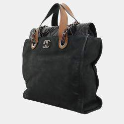 Chanel  In The Mix Black Leather Shoulder Bag