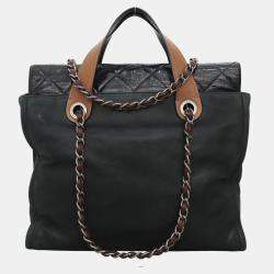 Chanel  In The Mix Black Leather Shoulder Bag