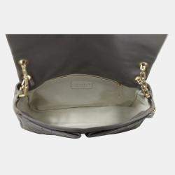 Chanel Stitch It Grey Leather Double Pocket Flap Bag