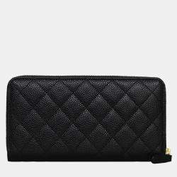 Chanel Caviar Zip-Around Long Wallet