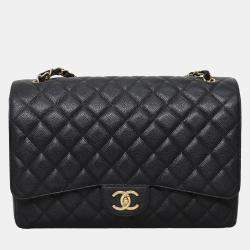 Chanel Maxi Caviar Black Double Flap Bag