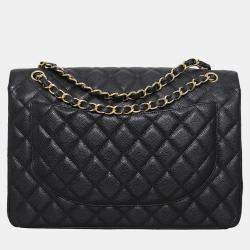Chanel Maxi Caviar Black Double Flap Bag