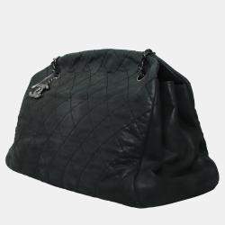 Chanel Iridescent Quilted Large Leather Grey Just Mademoiselle Large Tote Bag