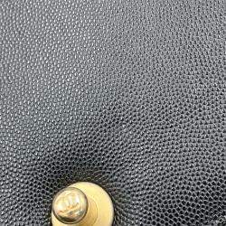 Chanel Boy Black Caviar Leather Chain Shoulder Bag