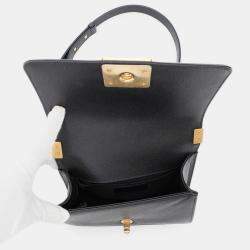 Chanel Boy Black Caviar Leather Chain Shoulder Bag