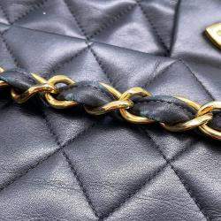 Chanel Jumbo Matelasse Chain shoulder Bag Black Lambskin Size 34