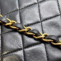 Chanel Push Lock Chain Black Lambskin Shoulder Bag