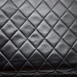 Chanel Push Lock Chain Black Lambskin Shoulder Bag