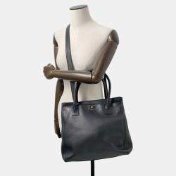 Chanel Executive Black Leather Tote Bag