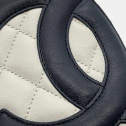 Chanel Cambon Line Medium White/Black Calf Leather Shoulder Bag 
