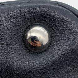  Chanel Cambon Line Large Black Leather Tote Bag 