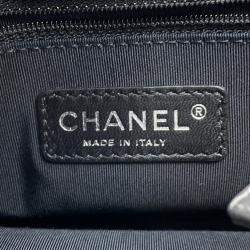 Chanel CC Logo Chain Me Silver Calf Leather Tote Bag 
