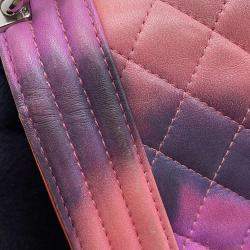 Pre Owned Chanel Boy Chain Pink/Multicolor Lambskin Shoulder Bag 