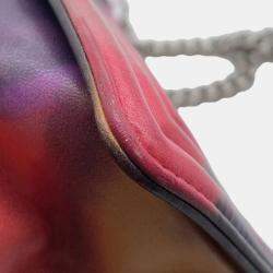 Pre Owned Chanel Boy Chain Pink/Multicolor Lambskin Shoulder Bag 